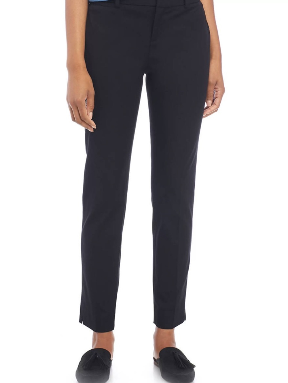 crown & ivy Black Straight Leg Dress Pants